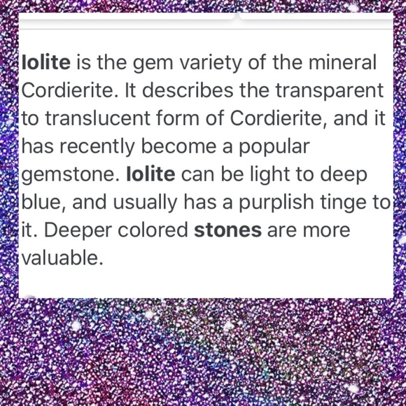 LOVELY & UNIQUE IOLITE STERLING SILVER WRAP RING - Picture 3 of 3